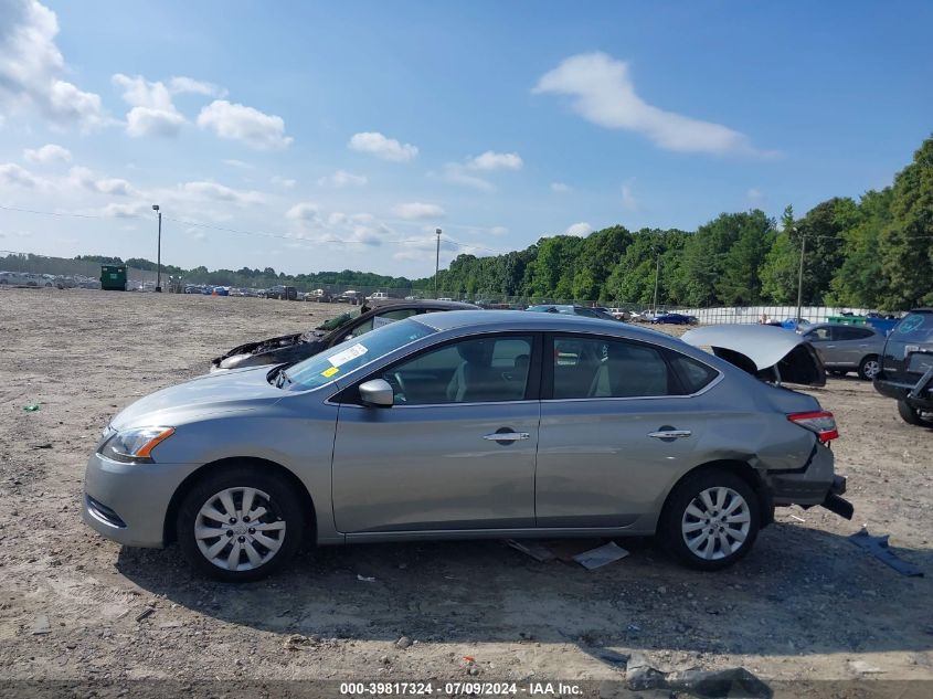 2014 Nissan Sentra S VIN: 3N1AB7AP2EY249077 Lot: 39817324