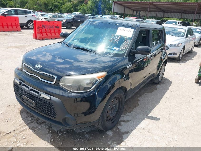 2015 Kia Soul + VIN: KNDJP3A5XF7190692 Lot: 39817328