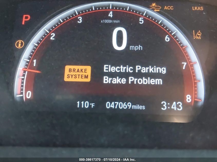 2020 Honda Civic Sport VIN: SHHFK7H41LU422755 Lot: 39817370