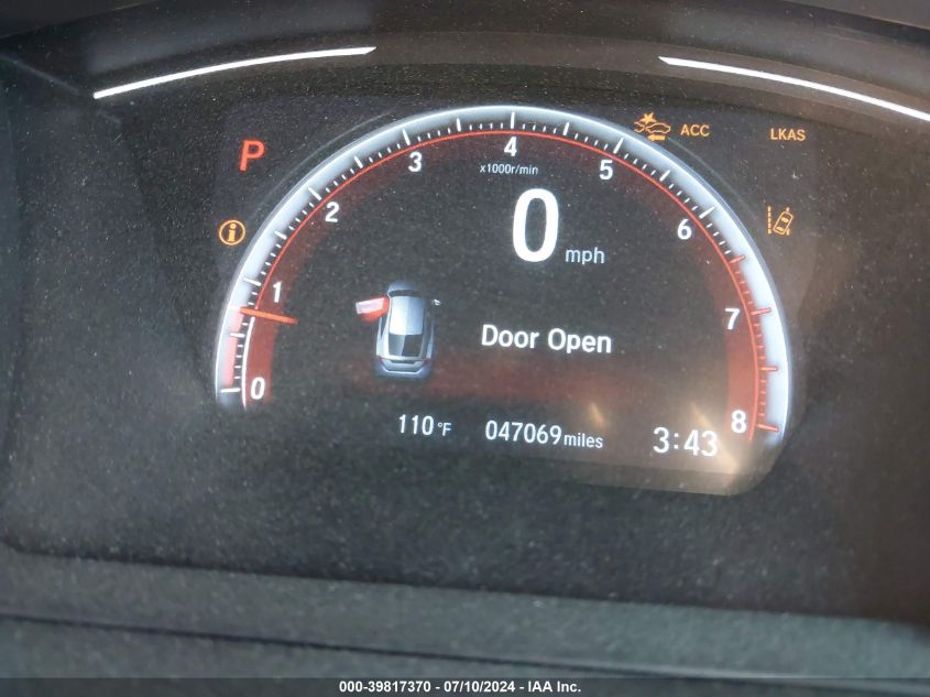 2020 Honda Civic Sport VIN: SHHFK7H41LU422755 Lot: 39817370