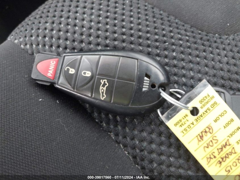 2015 Dodge Dart Sxt VIN: 1C3CDFBB4FD403200 Lot: 39817560