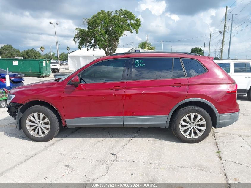 2018 Volkswagen Tiguan 2.0T S VIN: 3VV1B7AX8JM043309 Lot: 39817627