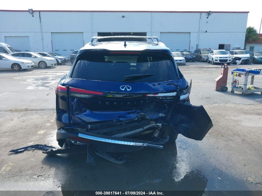 2022 Infiniti Qx60 Sensory VIN: 5N1DL1GR8NC339593 Lot: 39817641