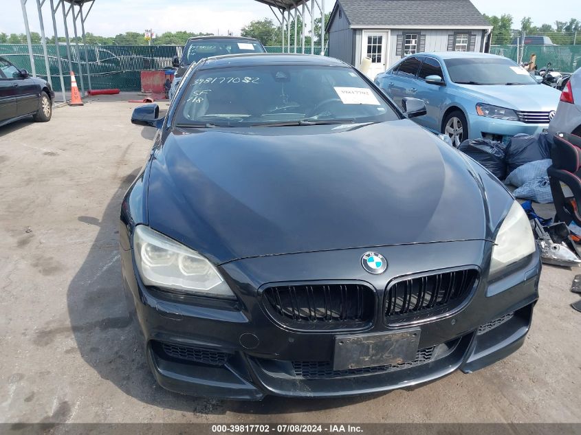 2013 BMW 650I Gran Coupe xDrive VIN: WBA6B4C51DD098065 Lot: 39817702