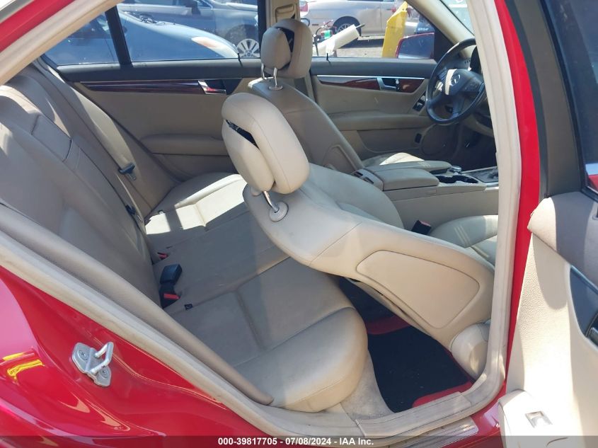 2011 Mercedes-Benz C 300 VIN: WDDGF5EB5BR140537 Lot: 39817705