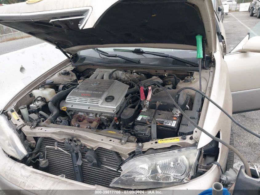 2000 Lexus Es 300 VIN: JT8BF28G4Y5076578 Lot: 39817708