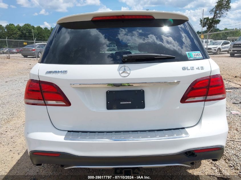 2017 Mercedes-Benz Amg Gle 43 4Matic VIN: 4JGDA6EB9HA907827 Lot: 39817797