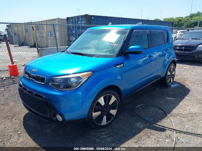 2016 Kia Soul + VIN: KNDJP3A52G7344992 Lot: 39817880