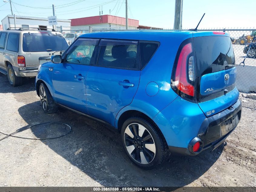 2016 Kia Soul + VIN: KNDJP3A52G7344992 Lot: 39817880