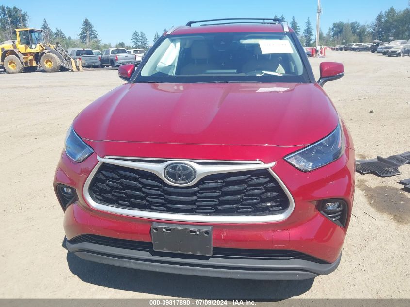 2022 Toyota Highlander Xle VIN: 5TDGZRBH0NS588062 Lot: 39817890