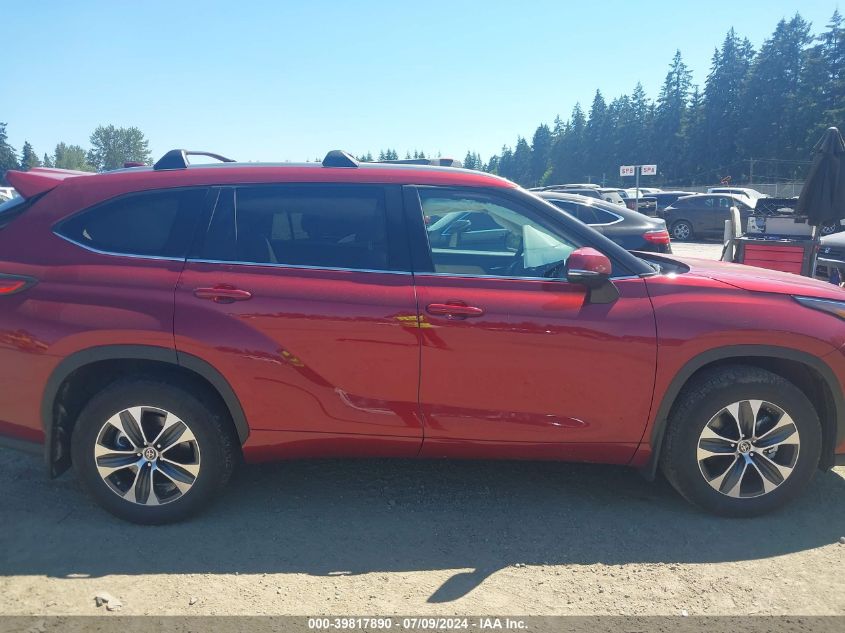 2022 Toyota Highlander Xle VIN: 5TDGZRBH0NS588062 Lot: 39817890