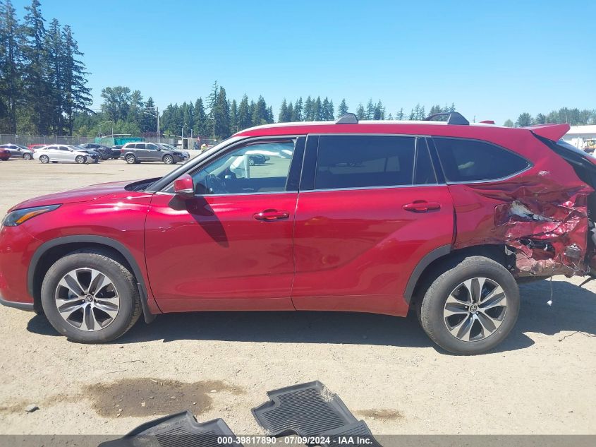 2022 Toyota Highlander Xle VIN: 5TDGZRBH0NS588062 Lot: 39817890