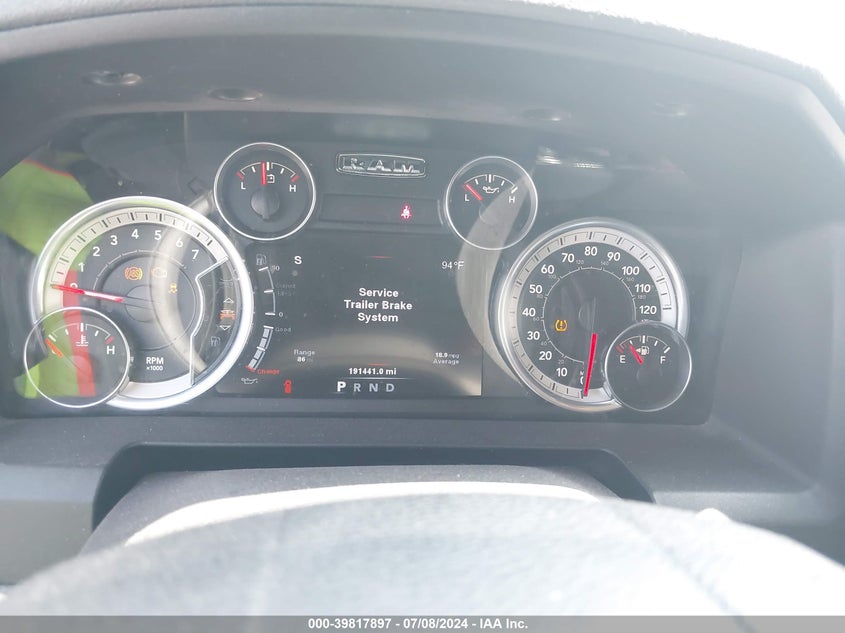 2014 Ram 1500 Big Horn VIN: 1C6RR7LT3ES193274 Lot: 39817897