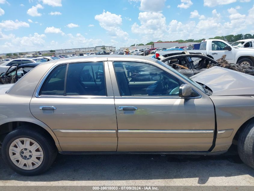 2005 Mercury Grand Marquis Gs VIN: 2MEFM74W45X658224 Lot: 39818003