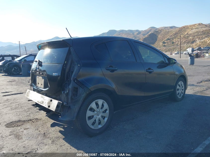 2014 Toyota Prius C VIN: JTDKDTB33E1076674 Lot: 39818067