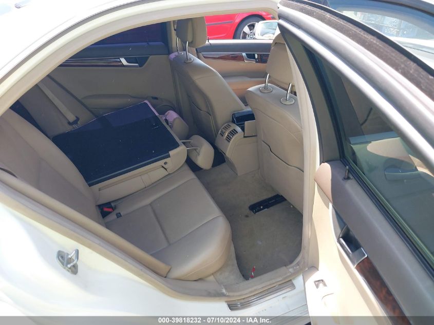 2012 Mercedes-Benz C 250 Luxury/Sport VIN: WDDGF4HB8CR218493 Lot: 39818232