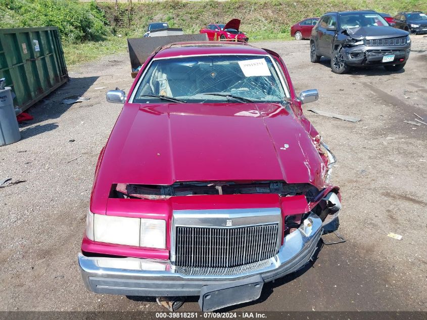 1991 Lincoln Mark Vii Lsc VIN: 1LNCM93E6MY675755 Lot: 39818251