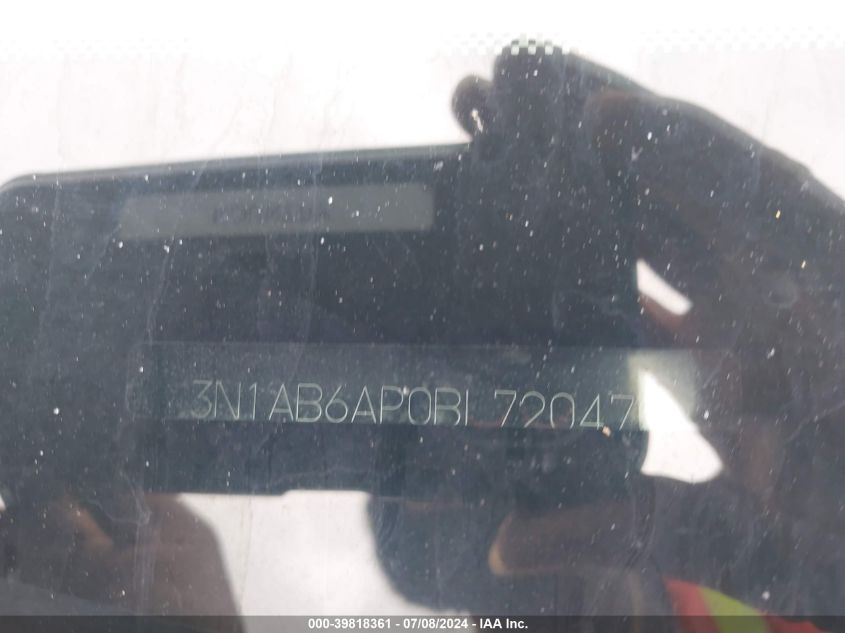 2011 Nissan Sentra 2.0S VIN: 3N1AB6AP0BL720470 Lot: 39818361