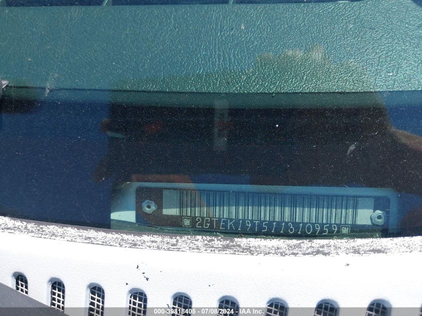 2001 GMC Sierra 1500 Sle VIN: 2GTEK19T511310959 Lot: 39818405