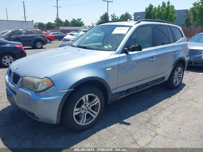 2006 BMW X3 3.0I VIN: WBXPA93496WG75405 Lot: 39818474