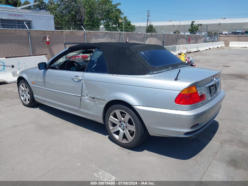 2000 BMW 323Ci VIN: WBABR3347YEA83892 Lot: 39818480