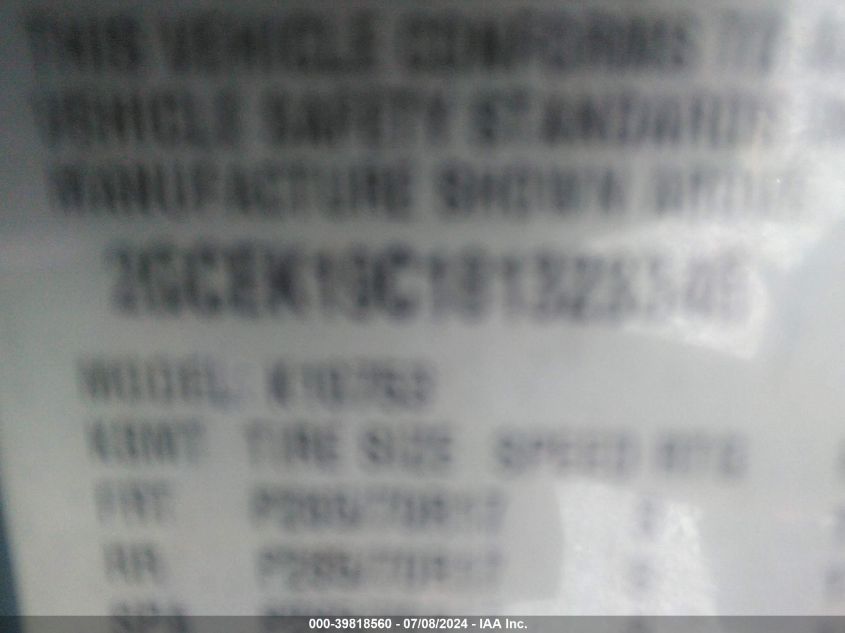 2008 Chevrolet Silverado 1500 Lt1 VIN: 2GCEK19C181323346 Lot: 39818560