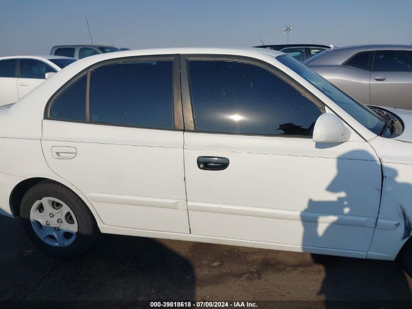 2004 Hyundai Accent Gl VIN: KMHCG45C84U539950 Lot: 39818618