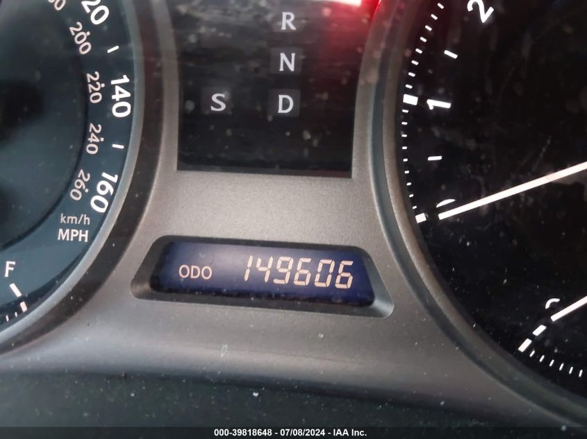 2009 Lexus Is 250 VIN: JTHBK262795105186 Lot: 39818648