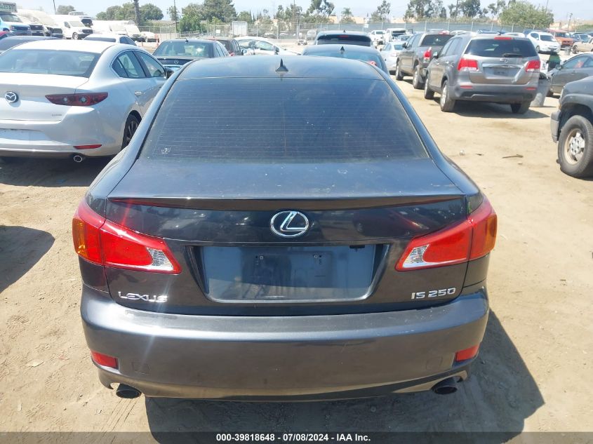 2009 Lexus Is 250 VIN: JTHBK262795105186 Lot: 39818648