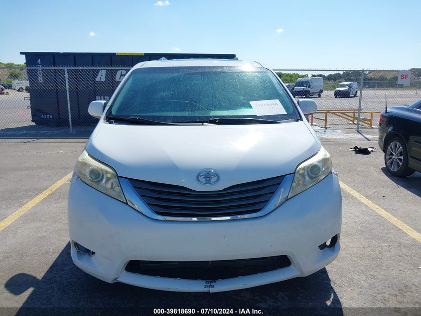 2012 Toyota Sienna Xle V6 8 Passenger VIN: 5TDYK3DCXCS268851 Lot: 39818690