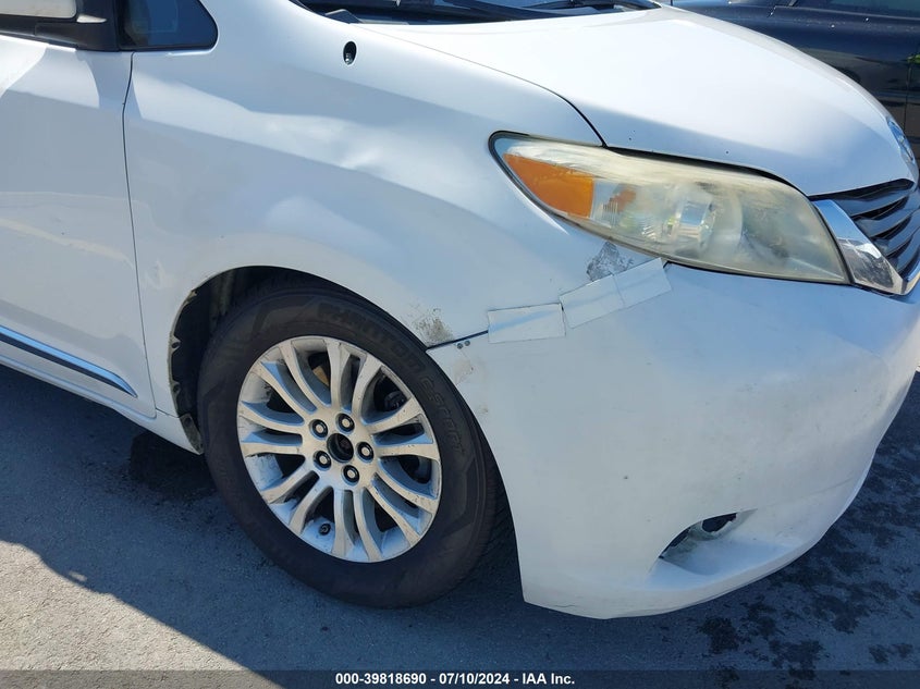 2012 Toyota Sienna Xle V6 8 Passenger VIN: 5TDYK3DCXCS268851 Lot: 39818690