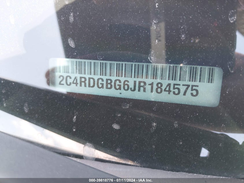 2018 DODGE GRAND CARAVAN SE - 2C4RDGBG6JR184575