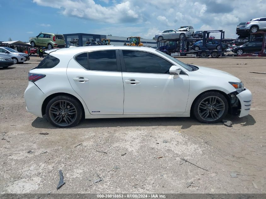 2013 Lexus Ct 200H VIN: JTHKD5BHXD2150994 Lot: 39818853