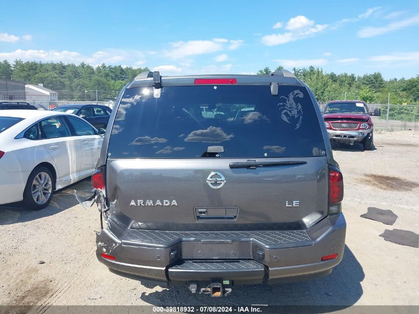 2008 Nissan Armada Le VIN: 5N1AA08C68N626923 Lot: 39818932