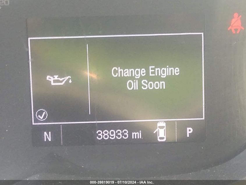 2019 Chevrolet Trax Lt VIN: KL7CJPSB3KB870783 Lot: 39819019