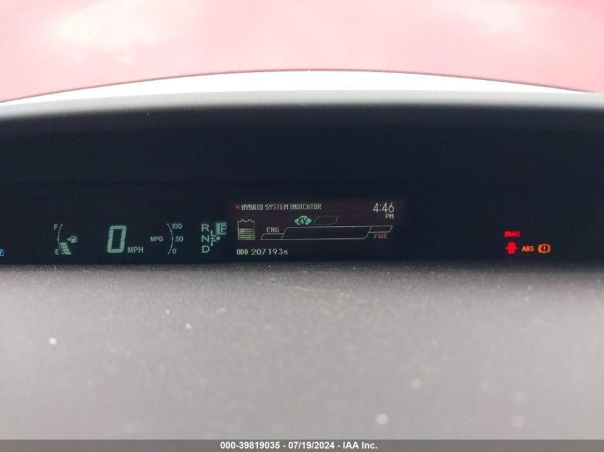 2013 Toyota Prius Three VIN: JTDKN3DU3D0345439 Lot: 39819035