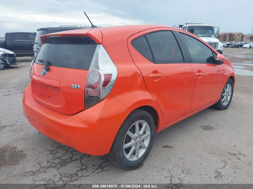 2013 Toyota Prius C Two VIN: JTDKDTB31D1031912 Lot: 39819075