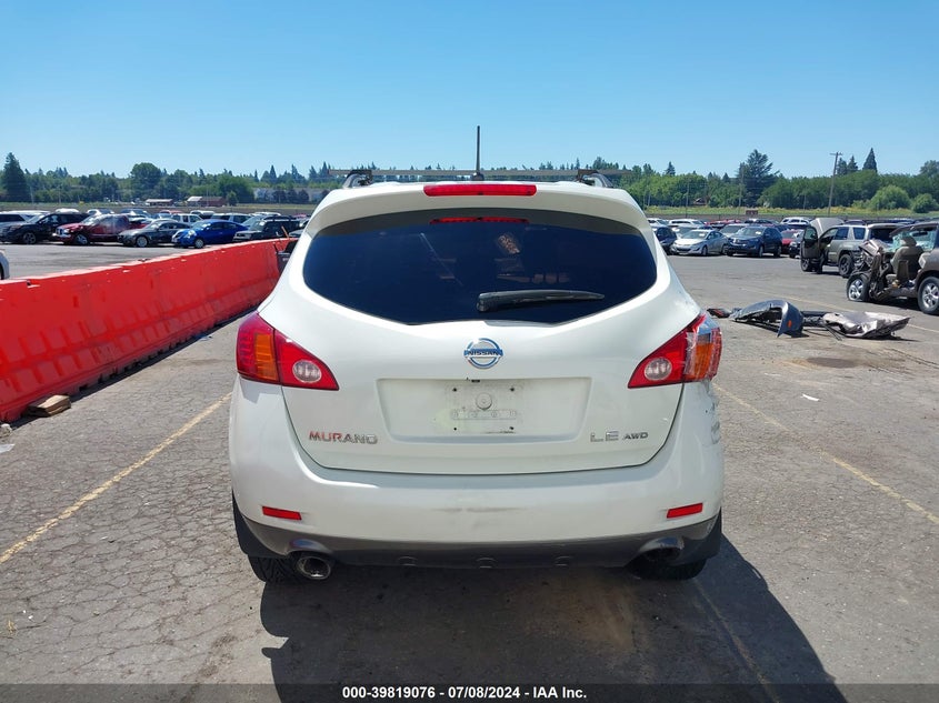 2010 Nissan Murano Le VIN: JN8AZ1MW6AW106079 Lot: 39819076