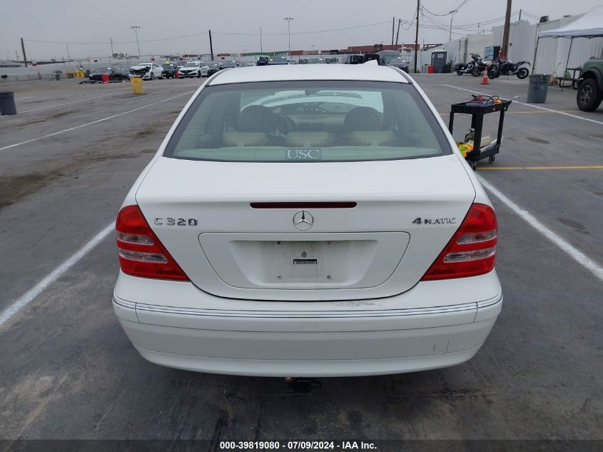 2004 Mercedes-Benz C 320 4Matic VIN: WDBRF84J84F445269 Lot: 39819080