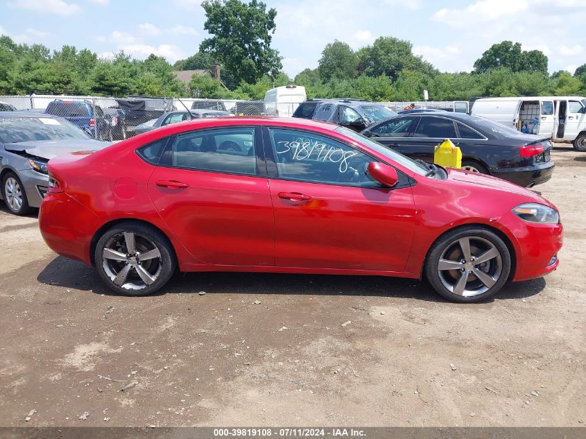 2015 Dodge Dart Gt VIN: 1C3CDFEB5FD267557 Lot: 39819108