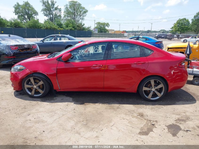 2015 Dodge Dart Gt VIN: 1C3CDFEB5FD267557 Lot: 39819108