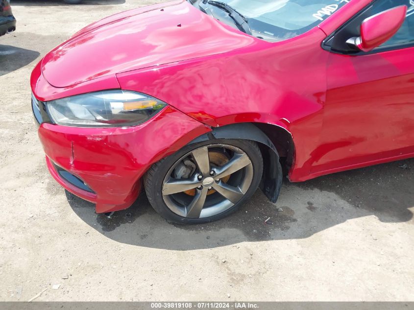 2015 Dodge Dart Gt VIN: 1C3CDFEB5FD267557 Lot: 39819108