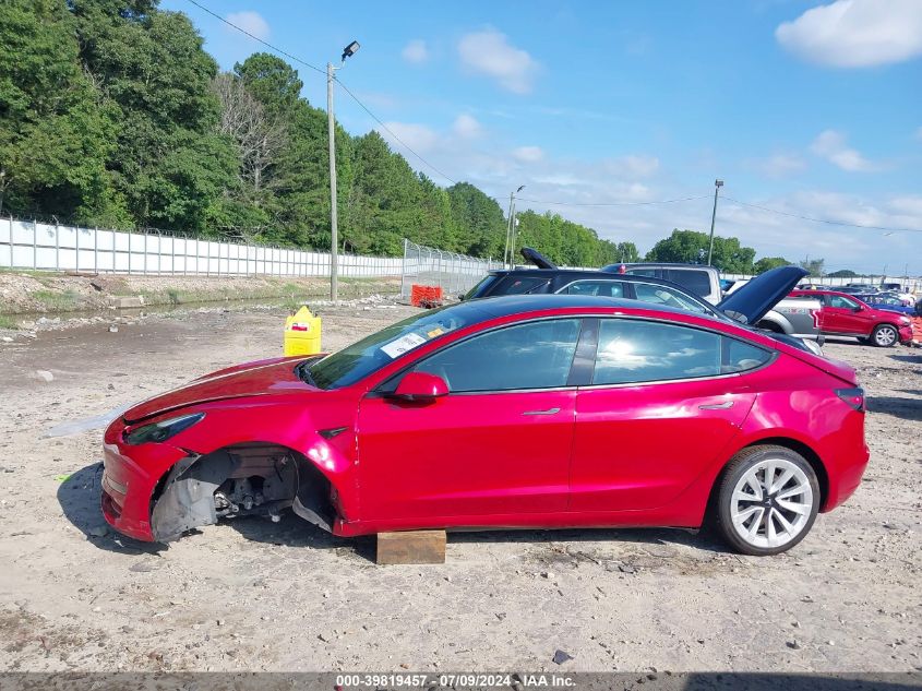 2022 Tesla Model 3 Rear-Wheel Drive VIN: 5YJ3E1EA1NF286990 Lot: 39819457