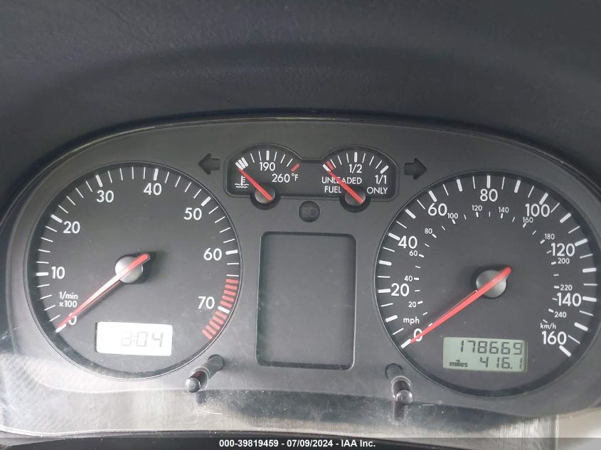 2000 Volkswagen Jetta Gls VIN: 3VWSA29M6YM091725 Lot: 39819459