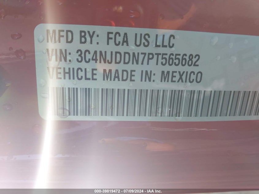 2023 Jeep Compass Trailhawk VIN: 3C4NJDDN7PT565682 Lot: 39819472