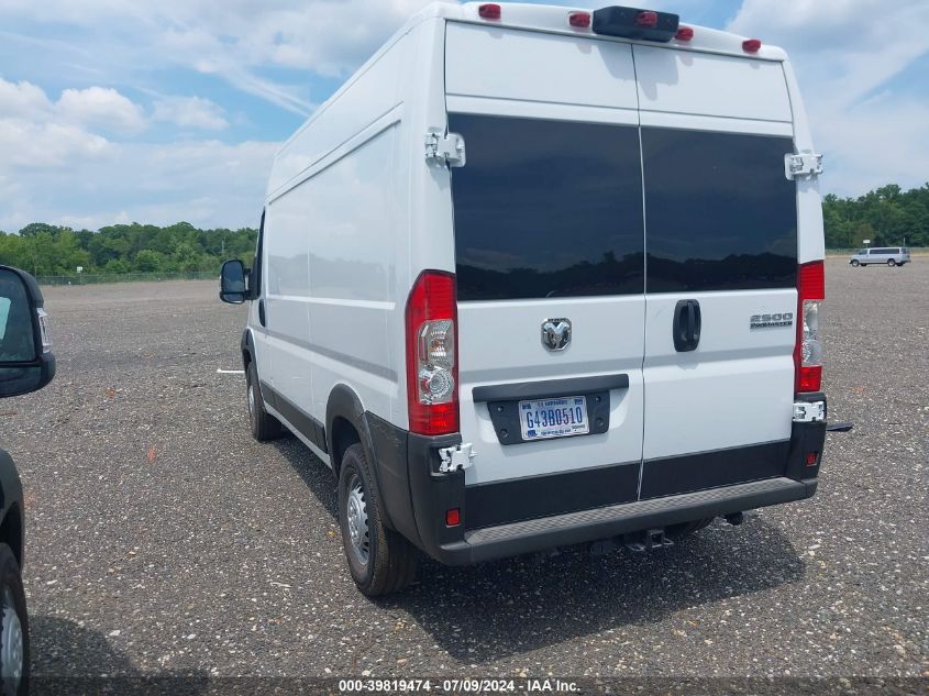 2024 Ram Promaster 2500 Tradesman High Roof 136 Wb W/Pass Seat VIN: 3C6LRVCGXRE146250 Lot: 39819474