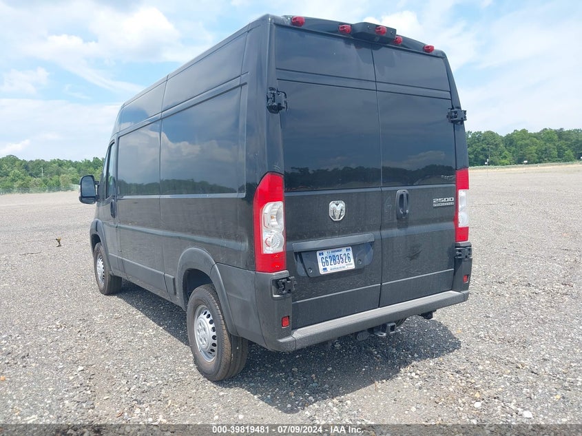 2024 Ram Promaster 2500 Tradesman High Roof 136 Wb W/Pass Seat VIN: 3C6LRVCG3RE146283 Lot: 39819481