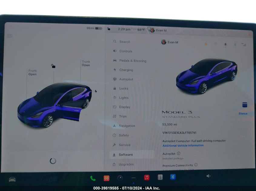 2020 TESLA MODEL 3 STANDARD RANGE PLUS REAR-WHEEL DRIVE/STANDARD RANGE REAR-WHEEL DRIVE - 5YJ3E1EA3LF785741