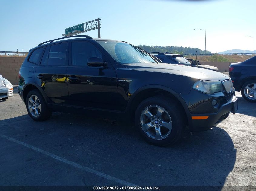 2008 BMW X3 3.0Si VIN: WBXPC93478WJ11245 Lot: 39819672