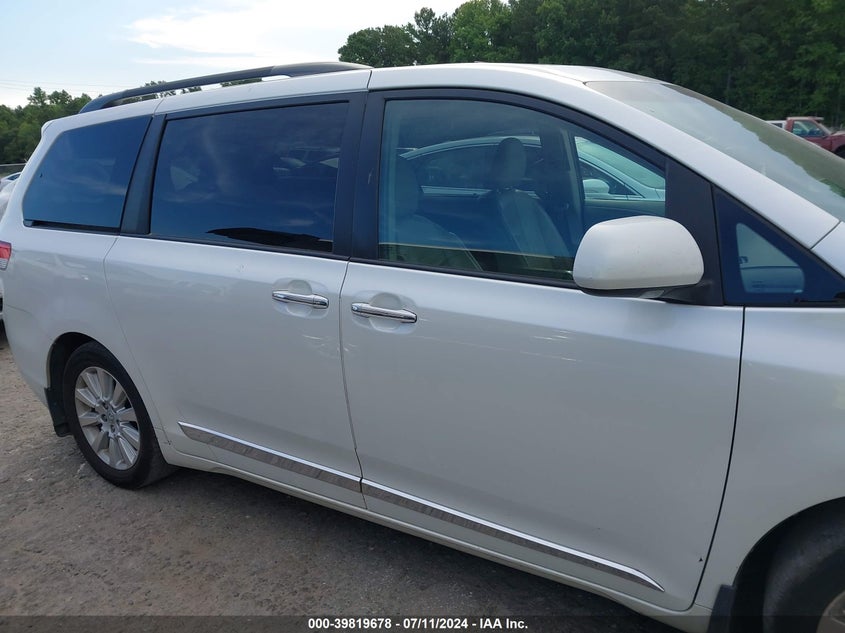 2012 Toyota Sienna Limited V6 7 Passenger VIN: 5TDYK3DC8CS200855 Lot: 39819678
